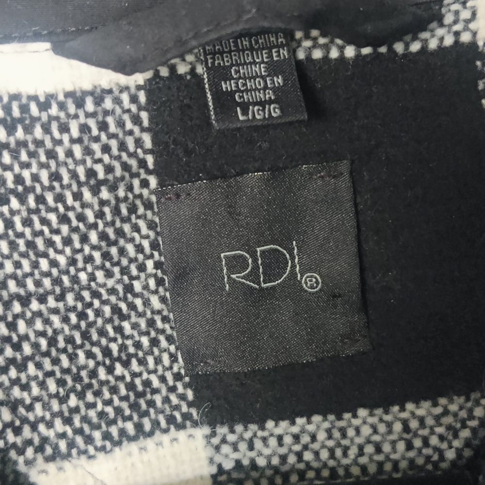 RDI Black and White Plaid Button Up - Picture 7 of 8